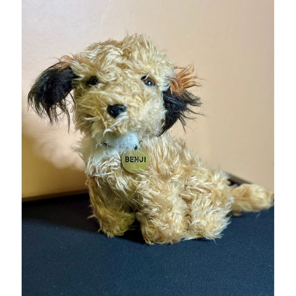Vintage 1978 Dakin Benji Dog Plush Set Movie Border Terrier Stuffed Animal Puppy